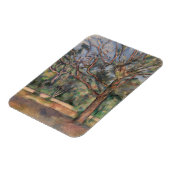 Bomen en Weg, Postimpressionistisch Landschap Magneet (Linkerzijde)