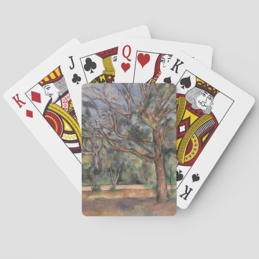 Bomen en Weg, Postimpressionistisch Landschap Pokerkaarten (Achterkant)