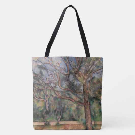 Bomen en Weg, Postimpressionistisch Landschap Tote Bag (Voorkant)