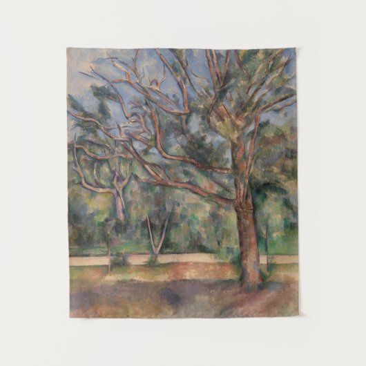 Bomen en Weg, Postimpressionistisch Landschap Wandkleed (Voorkant)