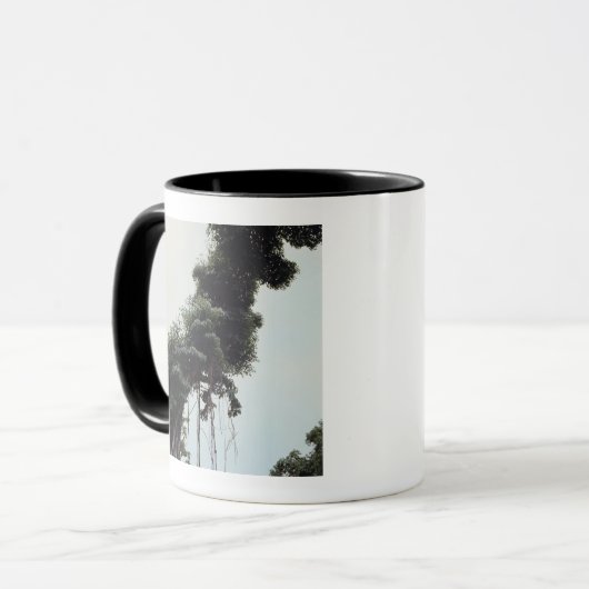 Bomen en wijnstokken in oerwoud mok (Voorkant links)