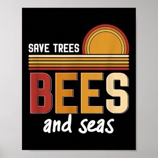 Bomen en Zeeen beschermen het milieu Poster (Voorkant)