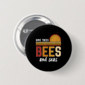 Bomen en Zeeen beschermen het milieu Ronde Button 5,7 Cm (Voorkant /achterkant)