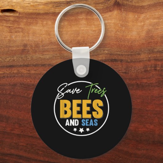 Bomen en Zeeen beschermen het milieu Sleutelhanger (Voorkant)