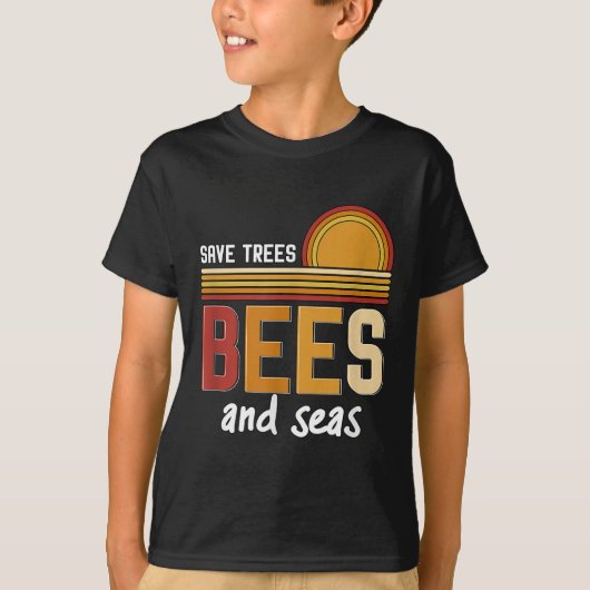 Bomen en Zeeen beschermen het milieu T-shirt (Voorkant)