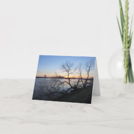 Bomen en Zonsondergang - Lege Wenskaart Kaart