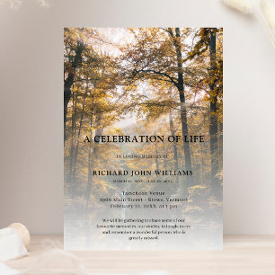 Bomen Forest Natuur Celebration of Life Funeral Kaart