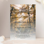 Bomen Forest Natuur Celebration of Life Funeral Kaart