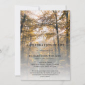 Bomen Forest Natuur Celebration of Life Funeral Kaart (Voorkant)