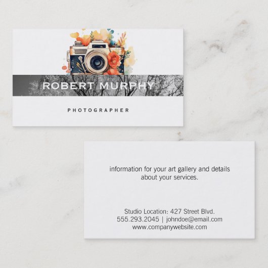 Bomen | Fotografie | Camerafloemen Visitekaartje (Voorkant / Achterkant)