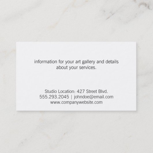 Bomen | Fotografie | Camerafloemen Visitekaartje (Achterkant)