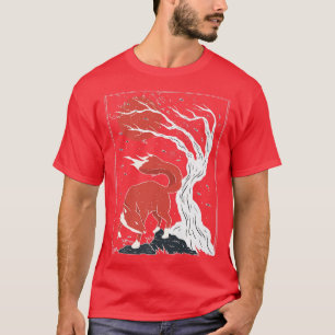 Bomen Foxes Forests Wildlife NightT-Shirt T-shirt