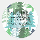 Bomen Gepersonaliseerd adres Ronde Sticker (Voorkant)