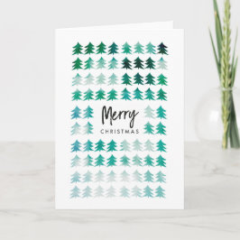 Bomen gevouwen vakantiekaart kaart