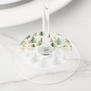 Bomen Glitter Wine Glass Labels