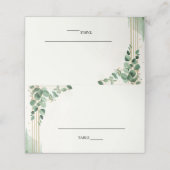 Bomen Gouden Munt Glam Emerald Green Quinceanera Plaatskaartje (Buitenkant ongevouwen)