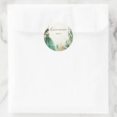 Bomen Gouden Munt Glam Emerald Green Quinceanera Ronde Sticker (Tas)