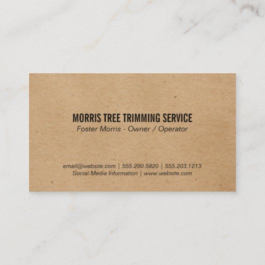 Bomen | Grasveld Visitekaartje (Achterkant)