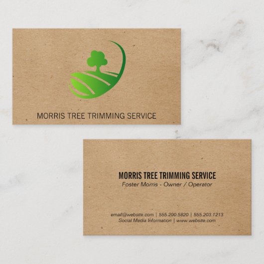 Bomen | Grasveld Visitekaartje (Voorkant / Achterkant)