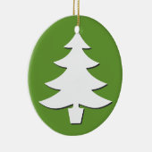 bomen - groen keramisch ornament (Rechts)