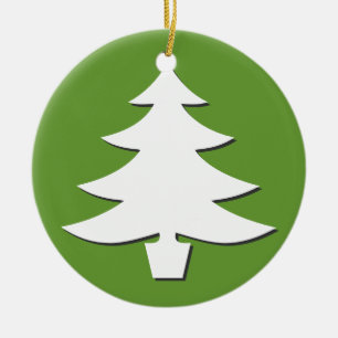 bomen - groen keramisch ornament