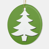 bomen - groen keramisch ornament (Links)