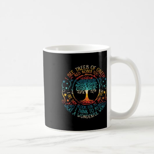 Bomen Groene Rozen Earth Day Koffiemok (Rechts)