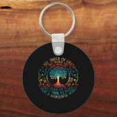 Bomen Groene Rozen Earth Day Sleutelhanger (Voorkant)