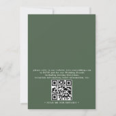 Bomen Grove Dennengehakt Elegante QR Code Huwelijk Kaart (Achterkant)