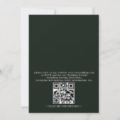 Bomen Grove Rustieke Bos Elegante QR-code Trouwen Kaart (Achterkant)