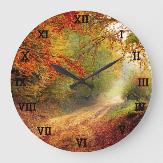 Bomen Herfst Herfst Herfst bladeren Oranje bos Grote Klok (Voorkant)
