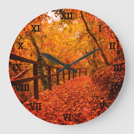 Bomen Herfst Herfst Herfst bladeren Oranje bos Grote Klok (Voorkant)