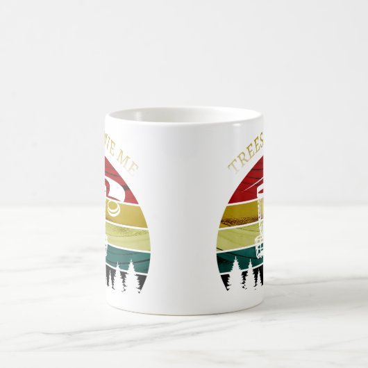 Bomen houden van me - Funny disk golf Koffiemok (Center)