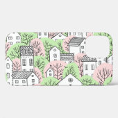 Bomen, huizen, het landschap van de lentestad Case-Mate iPhone case (Achterkant (horizontaal))