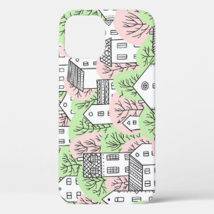 Bomen, huizen, het landschap van de lentestad Case-Mate iPhone case