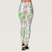 Bomen, huizen, het landschap van de lentestad leggings (Achterkant)
