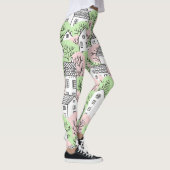 Bomen, huizen, het landschap van de lentestad leggings (Rechts)