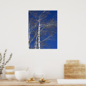 Bomen in blauw poster (Keuken)