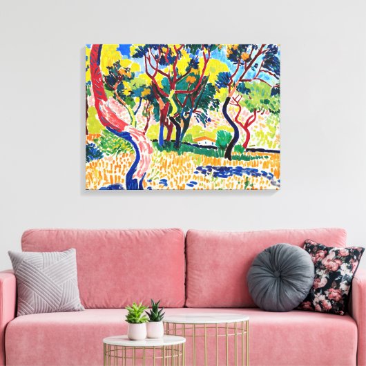 Bomen in Collioure | Andre Derain | Canvas Afdruk (Insitu (Woonkamer))