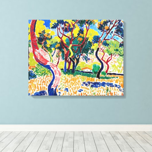 Bomen in Collioure | Andre Derain | Canvas Afdruk (Insitu (Houten vloer))