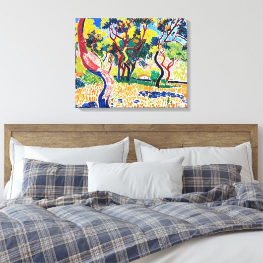 Bomen in Collioure | Andre Derain | Canvas Afdruk (Insitu (Slaapkamer))