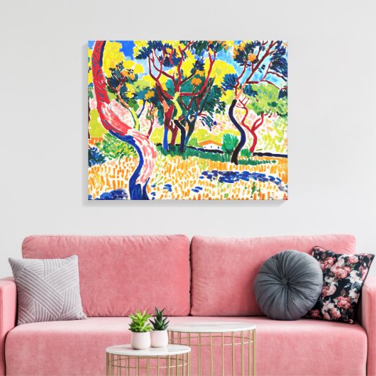 Bomen in Collioure | Andre Derain | Canvas Afdruk (Insitu (Woonkamer))