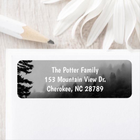 Bomen in de Etiketten van het Adres van de Terugke (Insitu)