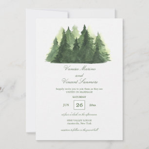 Bomen in de Forest Wedding Invitation Kaart
