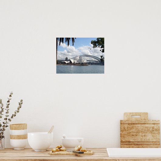 bomen in de haven van sydney poster (Keuken)
