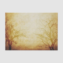 Bomen in de lijst tissuepapier