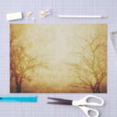 Bomen in de lijst tissuepapier (Craft)