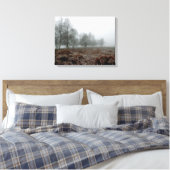Bomen in de mist canvas afdruk (Insitu (Slaapkamer))