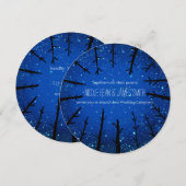 Bomen in de nachtelijke hemel rustieke huwelijksui kaart (Voorkant / Achterkant)