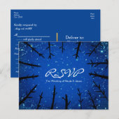 Bomen in de nachthemel Rustieke trouw-RSVP-kaart Uitnodiging Briefkaart (Voorkant / Achterkant)